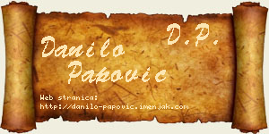 Danilo Papović vizit kartica